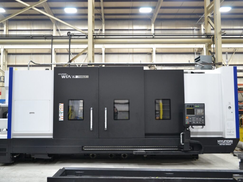 Hyundai WIA large CNC turning center in the Brilex machining facility
